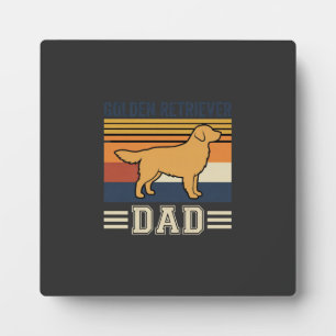 Golden Retriever Dad Retro Dog Plaque