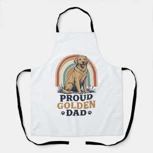 Golden Retriever Dad Shirt Vintage Dog Father Gift Apron