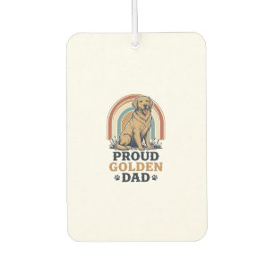 Golden Retriever Dad Shirt Vintage Dog Father Gift Car Air Freshener