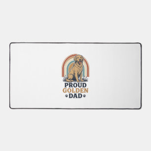 Golden Retriever Dad Shirt Vintage Dog Father Gift Desk Mat