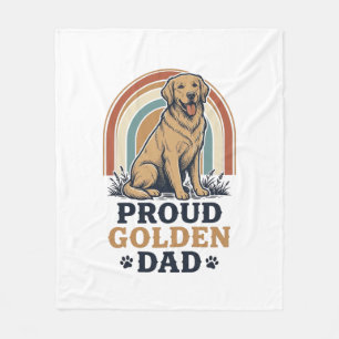 Golden Retriever Dad Shirt Vintage Dog Father Gift Fleece Blanket