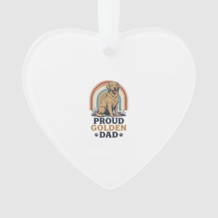 Golden Retriever Dad Shirt Vintage Dog Father Gift Ornament