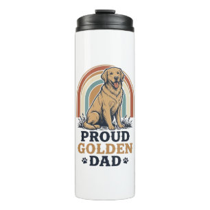 Golden Retriever Dad Shirt Vintage Dog Father Gift Thermal Tumbler