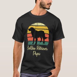 Golden Retriever Dad Sunset Retro Dog Owner Men T-Shirt