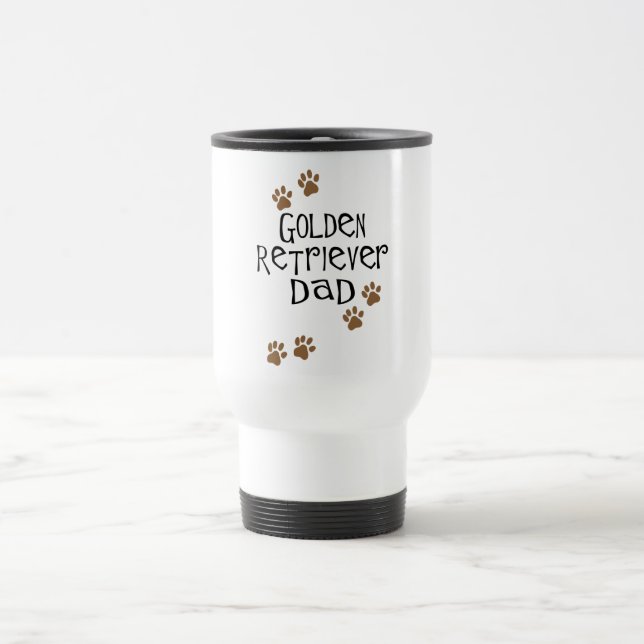 Golden Retriever Dad Travel Mug (Center)