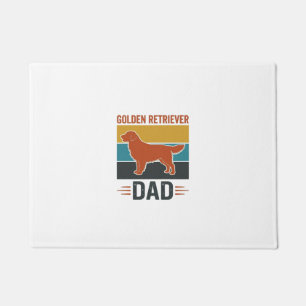 Golden Retriever Dad Vintage Dog Lover Vector Desi Doormat