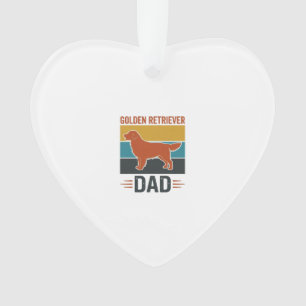 Golden Retriever Dad Vintage Dog Lover Vector Desi Ornament