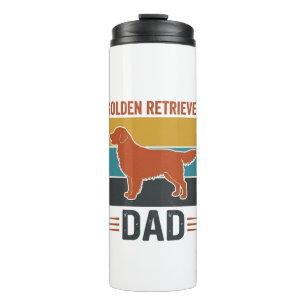 Golden Retriever Dad Vintage Dog Lover Vector Desi Thermal Tumbler