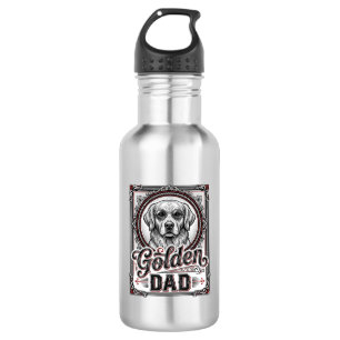 Golden Retriever Dad Vintage Engraving Design_1 532 Ml Water Bottle