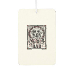 Golden Retriever Dad Vintage Engraving Design_1 Car Air Freshener