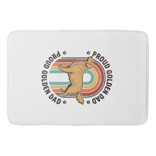 Golden Retriever Dad Vintage Engraving Dog Lover S Bath Mat
