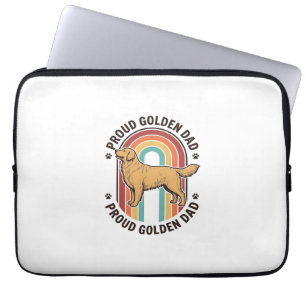 Golden Retriever Dad Vintage Engraving Dog Lover S Laptop Sleeve