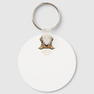 Golden Retriever Dad Vintage Engraving Key Ring