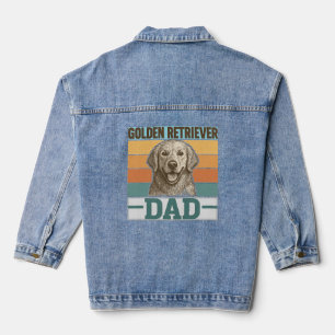 golden retriever denim jacket