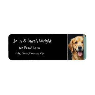 Golden Retriever  Dog Address Label