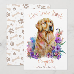 Golden Retriever Dog Adoption, Gotcha Day Card