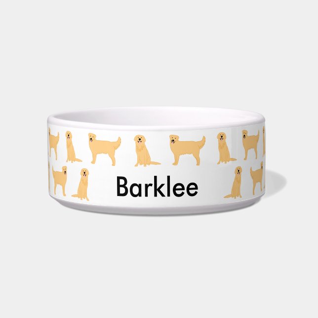 Golden Retriever Dog Bowl (Front)