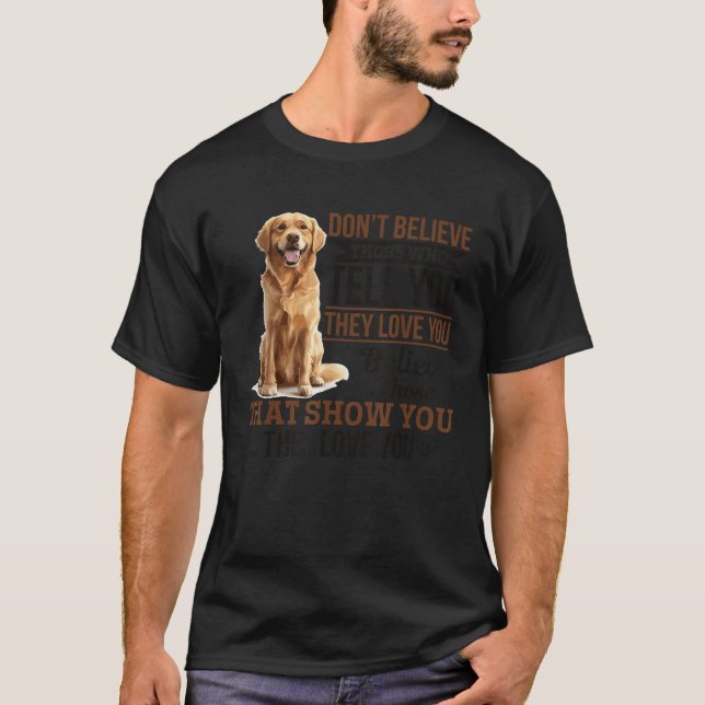 Golden Retriever Dog Breed All bark no bite unless T-Shirt (Front)