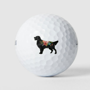 Golden Retriever Dog Breed Bohemian Floral Golf Balls
