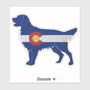 Golden Retriever Dog Breed Colorado Flag