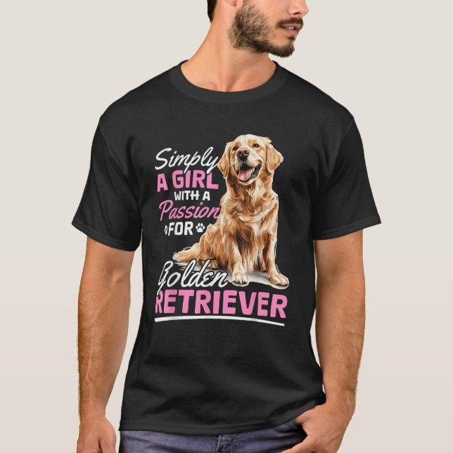 Golden Retriever Dog Breed I m only human my dog i T-Shirt (Front)