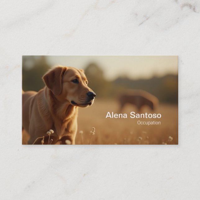 Golden Retriever Dog Business Card (Front)