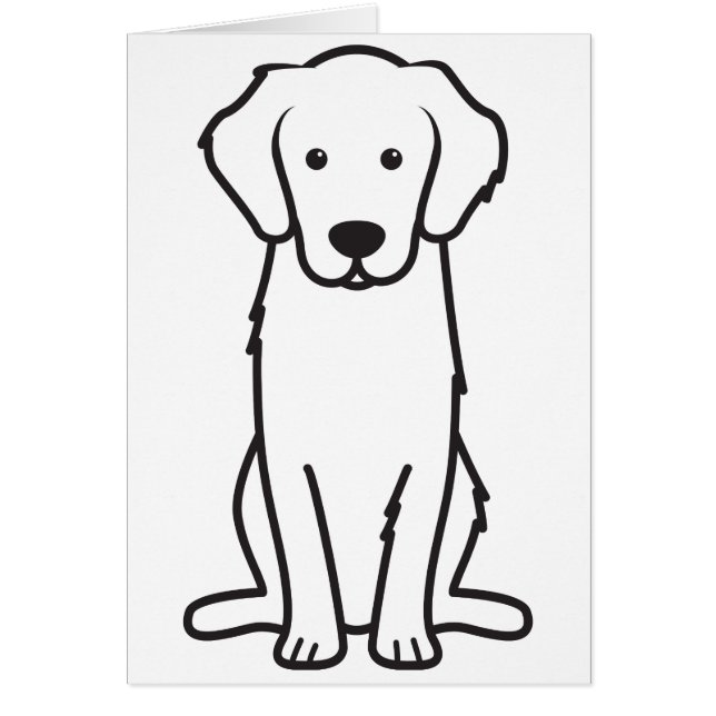 Golden Retriever Dog Cartoon (Front)