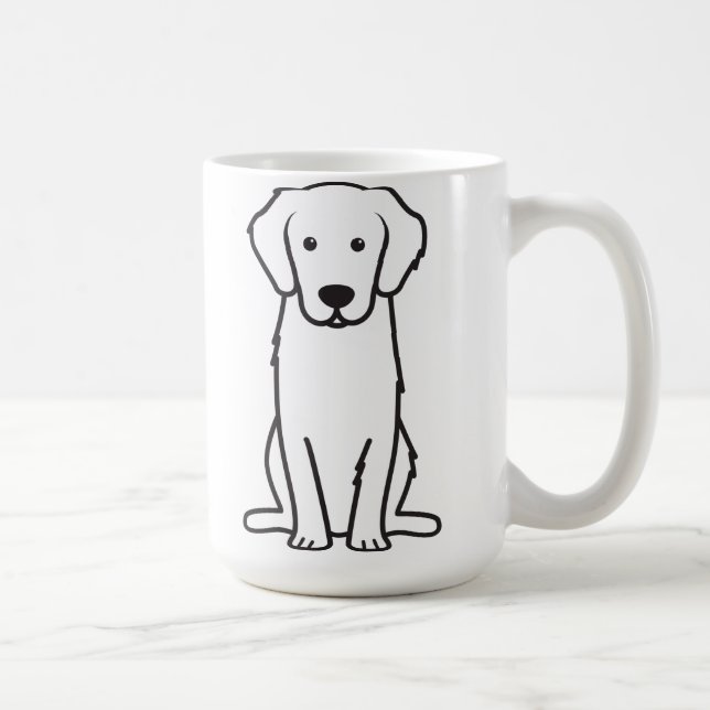 Golden Retriever Dog Cartoon Coffee Mug (Right)