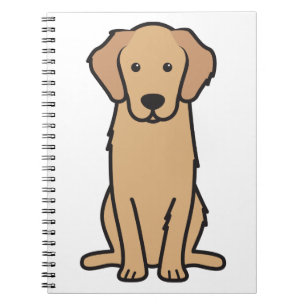 Golden Retriever Dog Cartoon Notebook