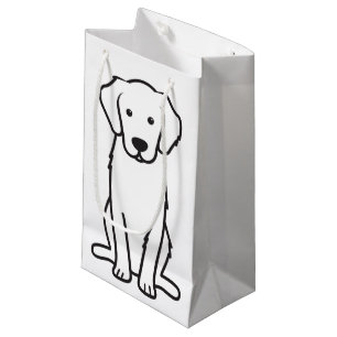 Golden Retriever Dog Cartoon Small Gift Bag