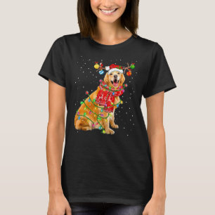 Golden Retriever Dog Christmas Lights T-Shirt