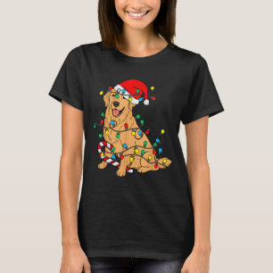 Golden Retriever Dog Christmas Lights Xmas Pet Dog T-Shirt