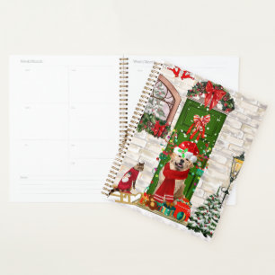 Golden Retriever Dog Christmas  Planner