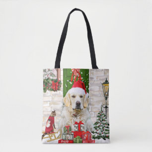 Golden Retriever Dog Christmas  Tote Bag