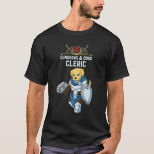 Golden Retriever Dog Cleric Fantasy D20 Tabletop R T-Shirt