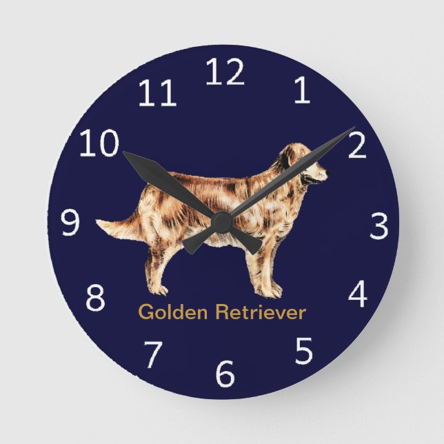 Golden Retriever Dog Clock (Front)