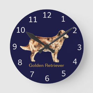 Golden Retriever Dog Clock