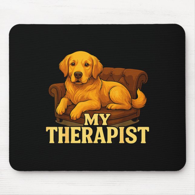 Golden Retriever Dog Clothes For Humans My Therast Mouse Mat (Front)