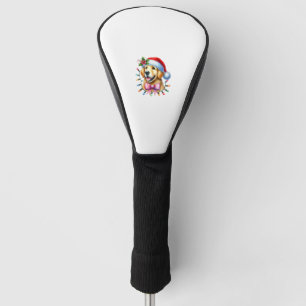Golden Retriever Dog Coquette Bow Christmas Matchi Golf Head Cover