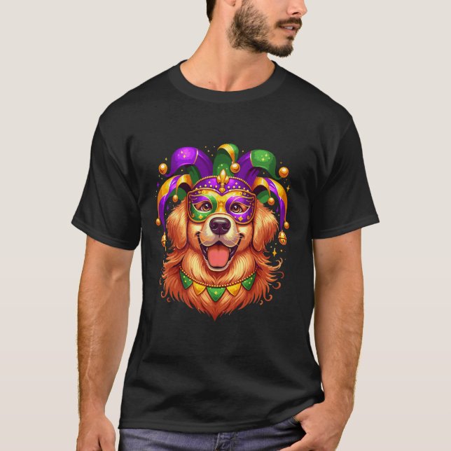 Golden Retriever Dog Costume Outfit Women Men Mard T-Shirt (Front)