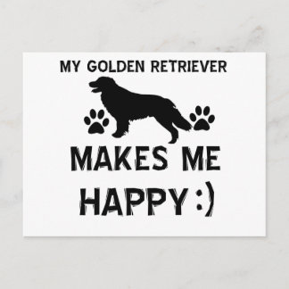 Golden Retriever dog designs Postcard