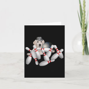 Golden Retriever Dog Dogs Pin Bowling Card