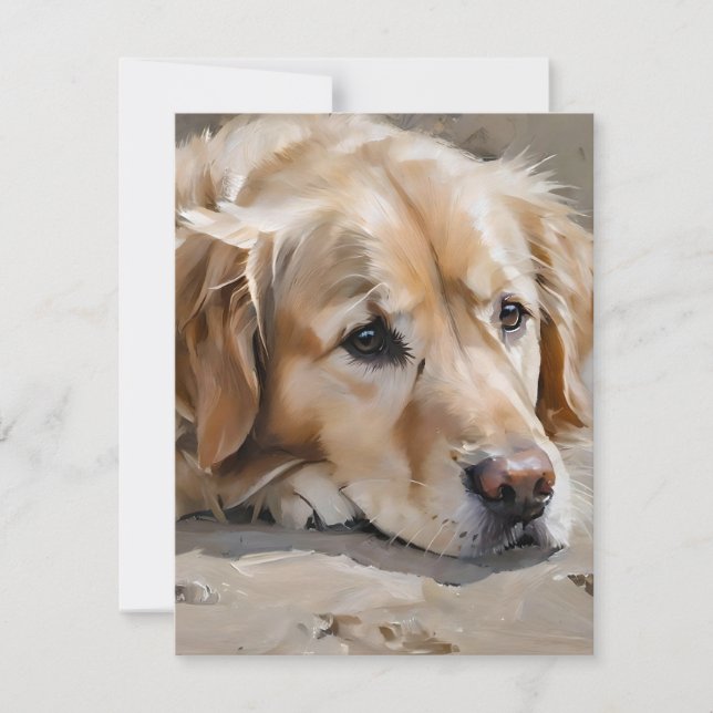 Golden Retriever Dog F Holiday Card (Front)