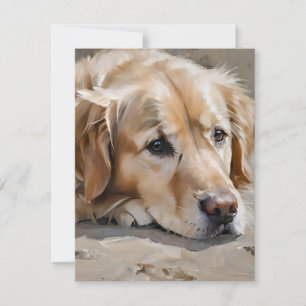 Golden Retriever Dog F Holiday Card