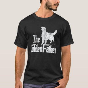 Golden Retriever Dog Father Funny Doggie Puppy Dad T-Shirt