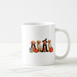 Golden Retriever Dog Ghost Mummy Pumpkin Halloween Coffee Mug