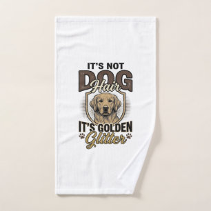 Golden Retriever Dog Hair Vintage Funny Shirt Desi Hand Towel