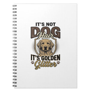 Golden Retriever Dog Hair Vintage Funny Shirt Desi Notebook