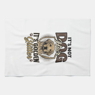 Golden Retriever Dog Hair Vintage Funny Shirt Desi Tea Towel