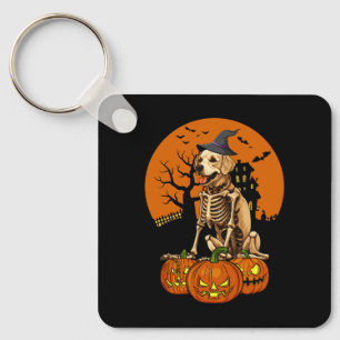 Golden Retriever Dog Halloween Key Ring
